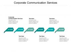 Corporate communication services ppt powerpoint presentation inspiration master slide cpb