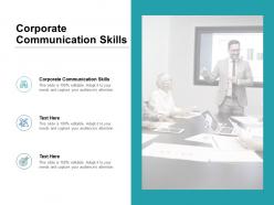 Corporate communication skills ppt powerpoint presentation infographic cpb