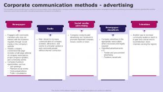 Corporate Communication Social Media Communication Strategy SS V