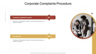 Corporate Complaints Procedure In Powerpoint And Google Slides Cpb