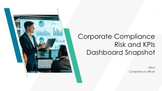 Corporate Compliance Risk And Kpis Dashboard Snapshot PPT Designs AT