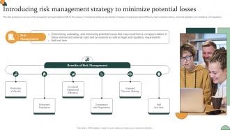 Corporate Compliance Strategy Introducing Risk Management Strategy To Minimize Strategy SS V
