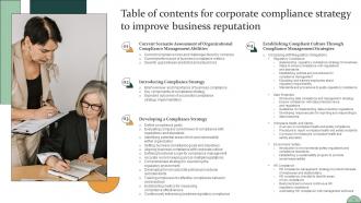 Corporate Compliance Strategy To Improve Business Reputation Strategy CD V Best Designed
