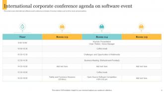 Corporate Conference Agenda Powerpoint Ppt Template Bundles