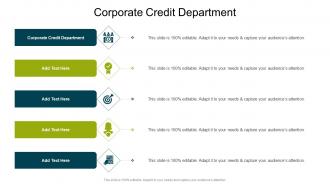 Corporate Credit Department In Powerpoint And Google Slides Cpb