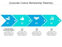 Corporate culture membership retention ppt powerpoint presentation infographics picture cpb