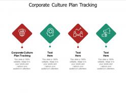 Corporate culture plan tracking ppt powerpoint presentation model display cpb