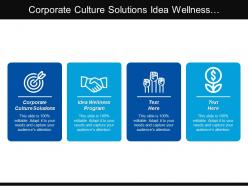 Corporate culture solutions idea wellness program operational excellence cpb