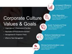 Corporate Culture Values And Goals Powerpoint Shapes