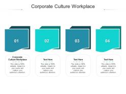 Corporate culture workplace ppt powerpoint presentation file layout ideas cpb