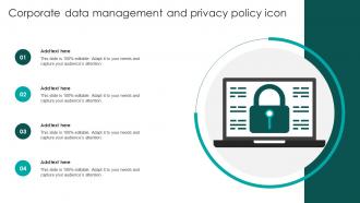 Corporate Data Management And Privacy Policy Icon