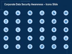 Corporate data security awareness icons slide ppt powerpoint presentation inspiration outfit