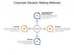 Corporate decision making methods ppt powerpoint presentation layouts layouts cpb