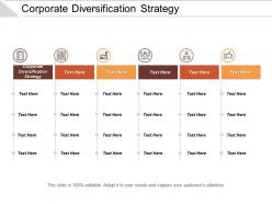 Corporate diversification strategy ppt powerpoint presentation icon portfolio cpb