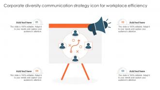 Corporate Diversity Communication Strategy Icon For Workplace Efficiency