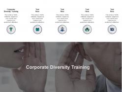 Corporate diversity training ppt powerpoint presentation infographic cpb
