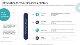 Corporate Dominance The Market Introduction To Market Leadership Strategy SS V