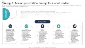 Corporate Dominance The Market Strategy 2 Market Penetration Strategy For Market Strategy SS V