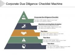 Corporate due diligence checklist machine learning data analytics cpb