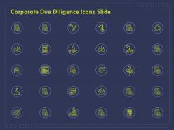 Corporate due diligence icons slide ppt powerpoint presentation icon graphics