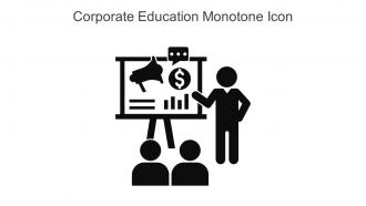 Corporate Education Monotone Icon In Powerpoint Pptx Png And Editable Eps Format