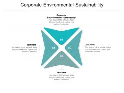 Corporate environmental sustainability ppt powerpoint presentation model cpb