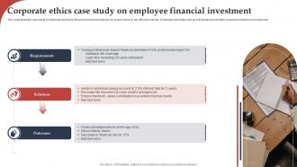 Corporate Ethics Case Study On Employee Financial Investment