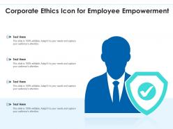 Corporate ethics icon for employee empowerment