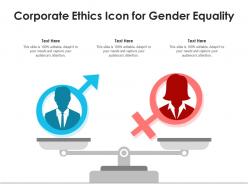 Corporate ethics icon for gender equality