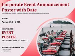 Corporate Event Announcement Poster With Date