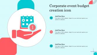 Corporate Event Budget Creation Icon
