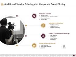 Corporate event filming proposal powerpoint presentation slides