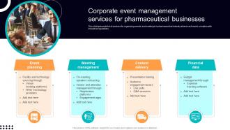 Corporate Event Management Services For Pharmaceutical Businesses