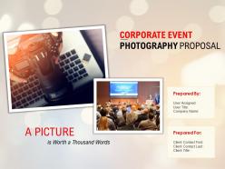Corporate event photography proposal powerpoint presentation slides