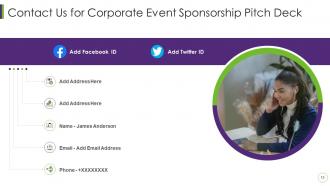 Corporate event sponsorship pitch deck ppt template