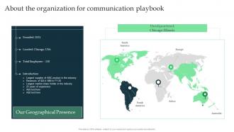 Corporate Executive Communication About The Organization For Communication Playbook