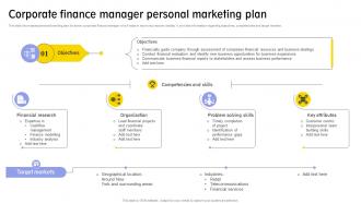 Corporate Finance Manager Personal Marketing Plan