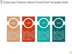 Corporate finance value powerpoint template slide