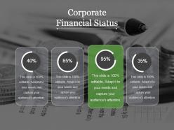 Corporate financial status powerpoint shapes
