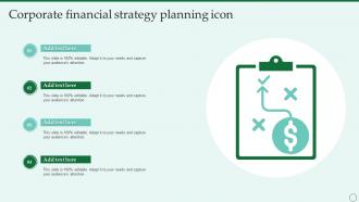 Corporate Financial Strategy Planning Icon