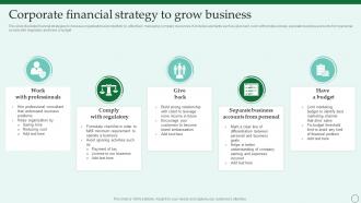 Corporate Financial Strategy To Grow Business
