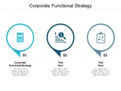 Corporate functional strategy ppt powerpoint presentation model information cpb