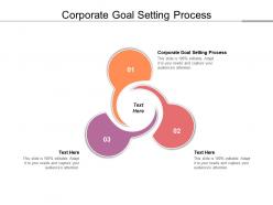 Corporate goal setting process ppt powerpoint presentation infographics cpb