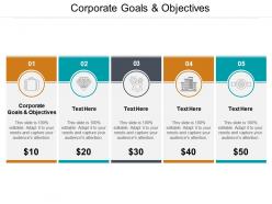 Corporate goals and objectives ppt powerpoint presentation outline design templates cpb