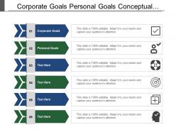 Corporate goals personal goals conceptual dimension presentation dimension
