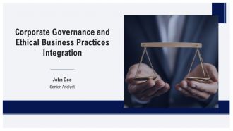 Corporate Governance And Ethical Business Practices Integration PPT Designs AT