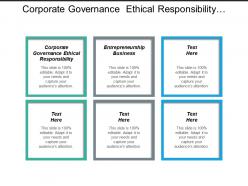 Corporate governance ethical responsibility entrepreneurship business organizational management cpb