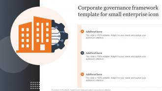 Corporate Governance Framework Template For Small Enterprise Icon