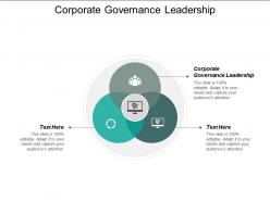 Corporate governance leadership ppt powerpoint presentation pictures brochure cpb