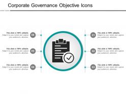Corporate governance objective icons ppt images